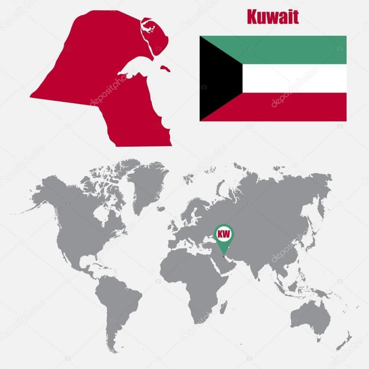 kuwait mapa en mapa do mundo