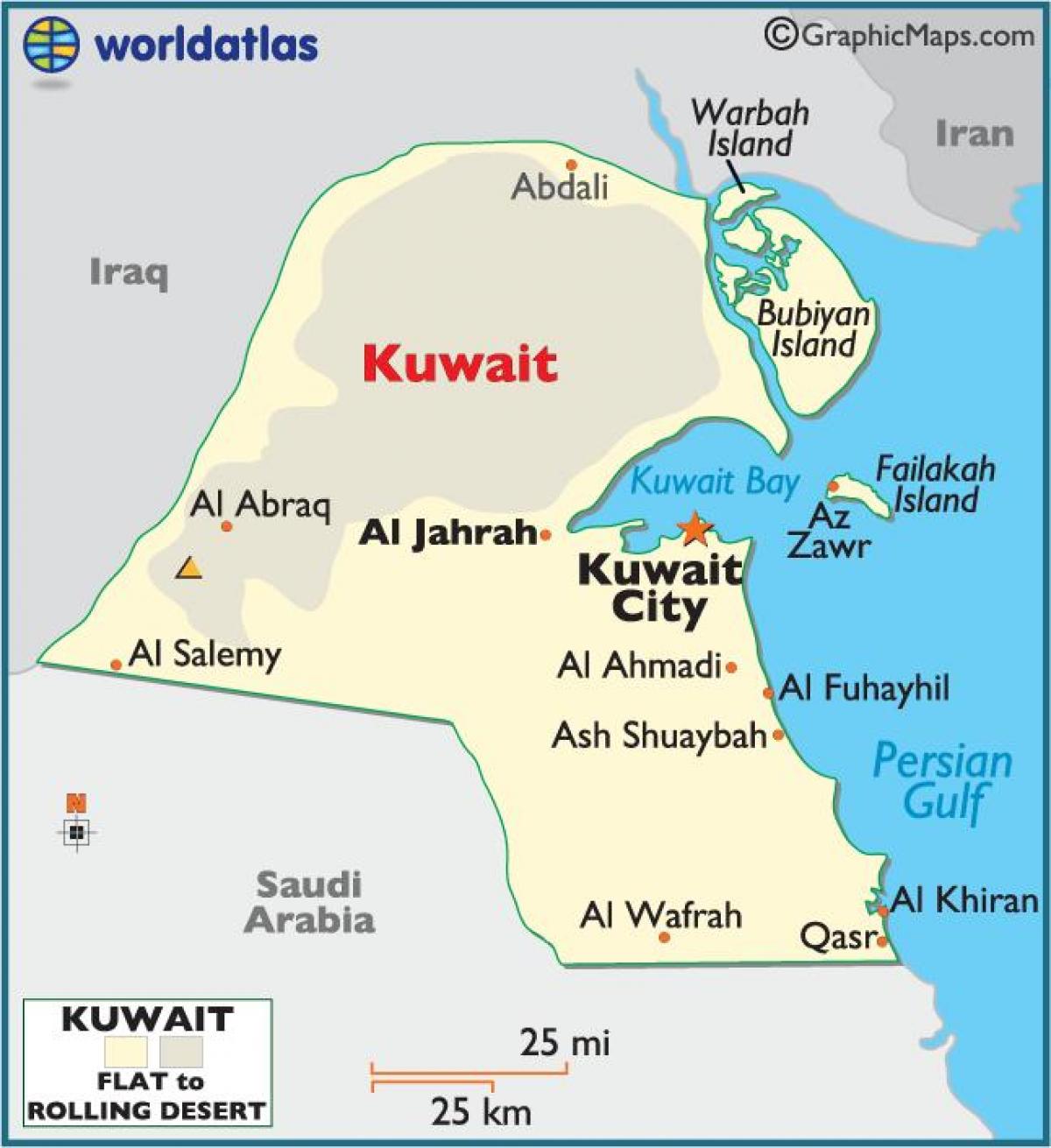 kuwait completo mapa