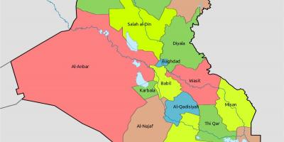 Kuwait mapa con bloques