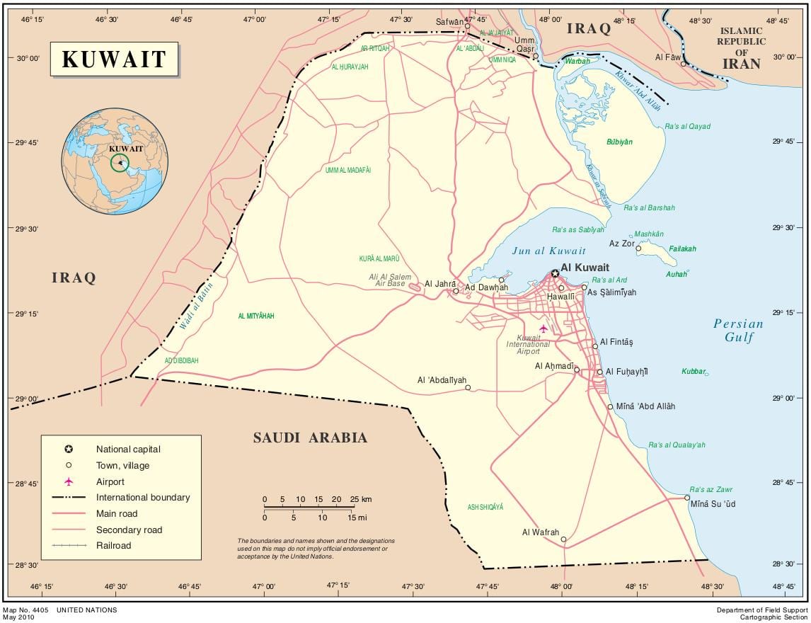 mapa de kaifan estadio kuwait
