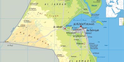 Mapa de kuwait concello 